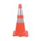 Tatco Traffic Cone, Plastic, 28" Height, 5 lbs, Orange/Silver 25900 - alternate 4